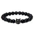 thumbnail image 1 of SUSHANG Wolf Bracelet Wolf Head Charm Amethyst Crystal Bracelet with Round Beads Natural Tiger Eye Bracelet Lava Beaded Bracelet, 1 of 8