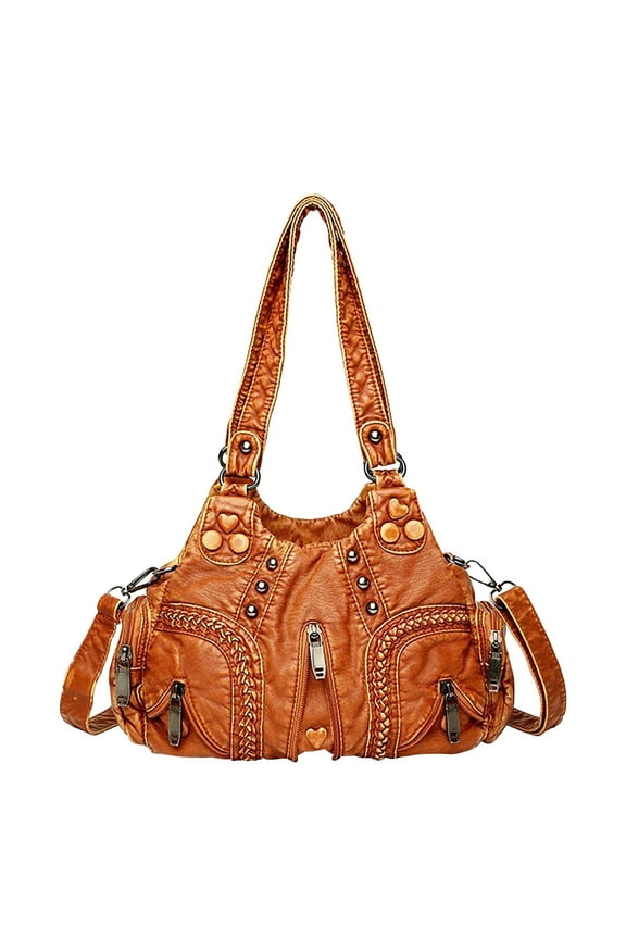 Women Handbag Large Capacity Plaid Contrast Color Middle Aged One Shoulder Messenger Bag Satchel Handbag Tote Clutch Purse Hobo Bag