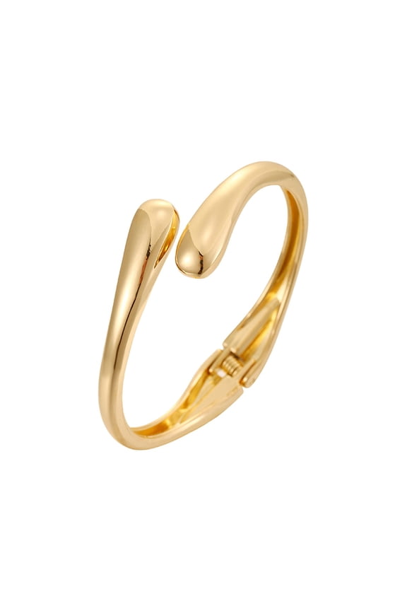 Women'S Bracelets Women'S Gold Bracelets Gold Polished Chunky Hinged Bangle Bracelet for Women Oval Bangle Bracelet