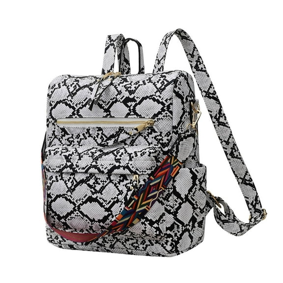 SUSHANG Women's Backpack Ethnic Style Retro Large Capacity Embroidered Soft Backpack Fashion Canvas Travel Anti-theft Rucksack Shoulder Bag