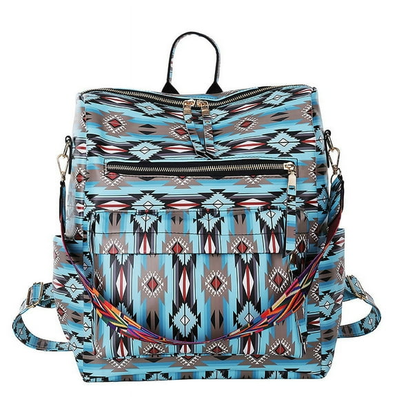 SUSHANG Women's Backpack Ethnic Style Retro Large Capacity Embroidered Soft Backpack Fashion Canvas Travel Anti-theft Rucksack Shoulder Bag