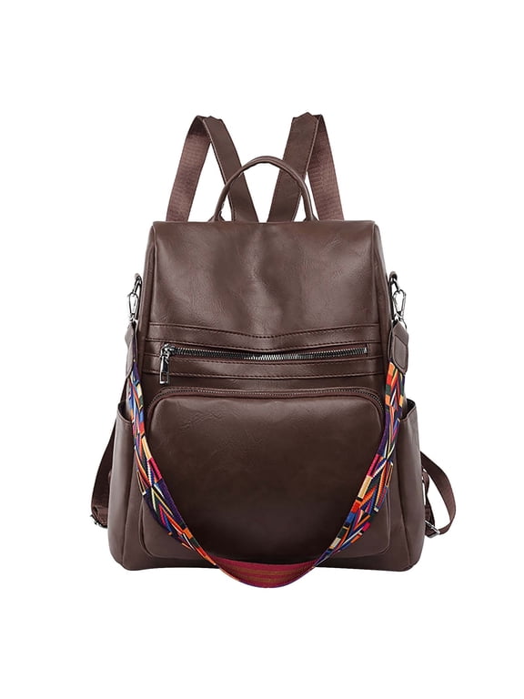 Women's Leather Convertible Backpack Purse Handbag Designer Ladies Shoulder Bag and Satchel Bags for Work