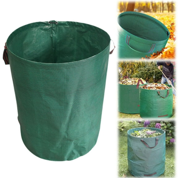 SUSHANG Yard Waste Bags Reusable - Heavy Duty Garden Bags with Reinforced Handles, Large Outdoor Trash Bags for Debris, Leaves, Camping, and Recycling Use
