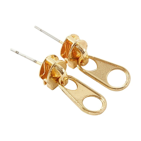 SUSHANG Zipper Earrings 1Pair Women Fashion Earrings Studs European and American Jewelry Simple Stud Earrings Zipper Stud Earrings