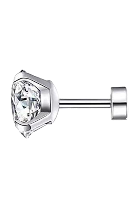 Zircon Earrings Earrings Zircon Earrings Stainless Steel Earrings Buckle Round Cake Earrings