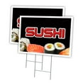 thumbnail image 1 of SUSHI 2 Pack Of 18" x 24" Yard Sign & Stake | Advertise Your Business | Stake Included Image On Both Sides | Made in The USA, 1 of 3