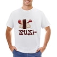 thumbnail image 1 of SUSHI Men’s T-Shirt 100% Cotton Casual Short Sleeve Tops Gift Tee White S, 1 of 2