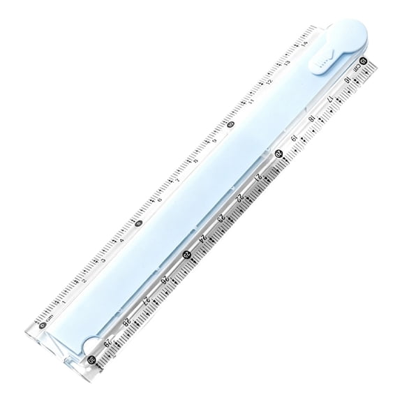 SUSHNAG 30 cm / 12 Inch Multi Acrylic Foldable Ruler, Clear Flexible Angle Measurement Tool with Black & White Adjustable Scale, Ideal Geometry Measuring Instrument for Drawing & Classroom Use