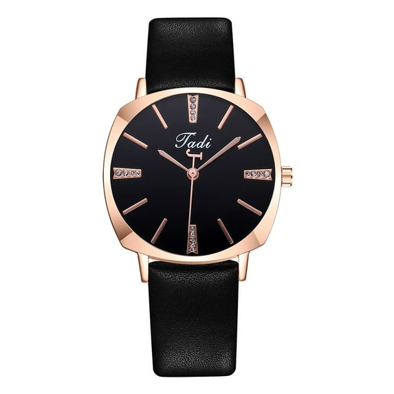 SUSHNAG Fashionable Leather Strap Women'S Watch Watch Belt Leather Tadi Calendar Quartz Minimalist Woman Sleek Mesh Women'S Watch