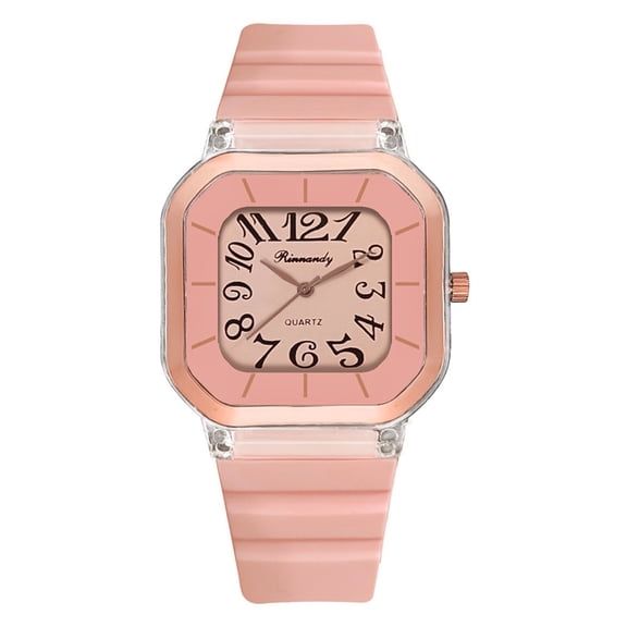 SUSHNAG Sports Silicone Watch Color Trend Women'S Watch Fashion Sports Couple Watch Quartz School Student Jelly Watch Middle Silicone Women'S Watch