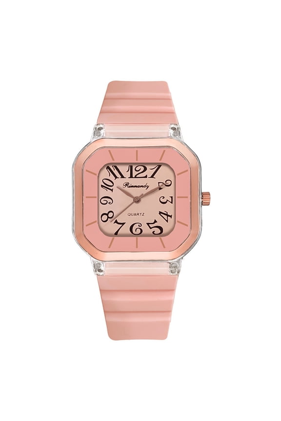 SUSHNAG Sports Silicone Watch Color Trend Women'S Watch Fashion Sports Couple Watch Quartz School Student Jelly Watch Middle Silicone Women'S Watch