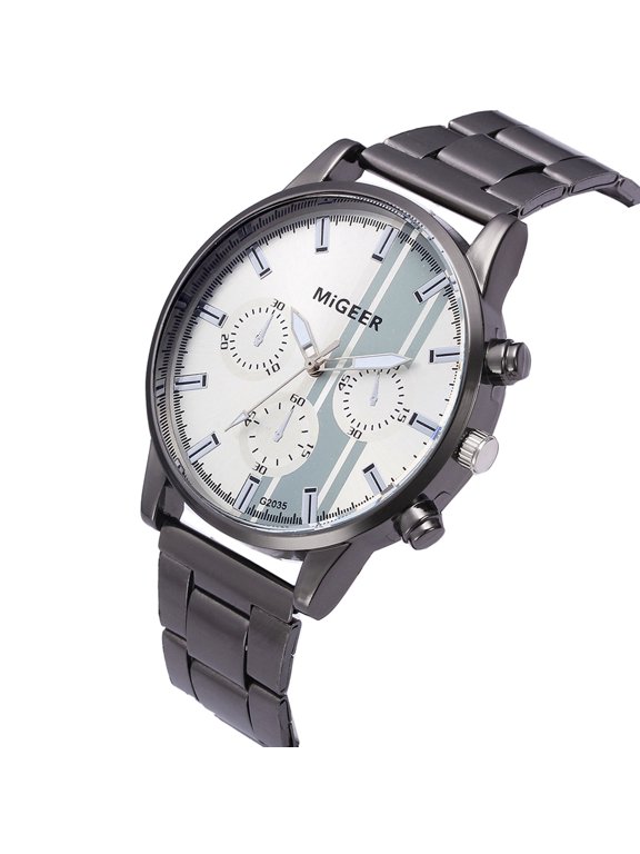 SUSHNAG White Hollow Steel Watch S^Imple Blue Wrist Black Migeer Fashion Luxury Clock Retro Watch Hollow White Steel Men'S Watch