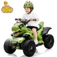 thumbnail image 1 of SUSIELADY 12V Kids Dinosaur Ride on ATV, Quad 4 Wheeler Dinosaur Design, Electric Ride on Toy, Music Early Education Function, Power Display, Safe Driving, Outdoor Toy for Boys Girls Aged 2-6, Green, 1 of 8