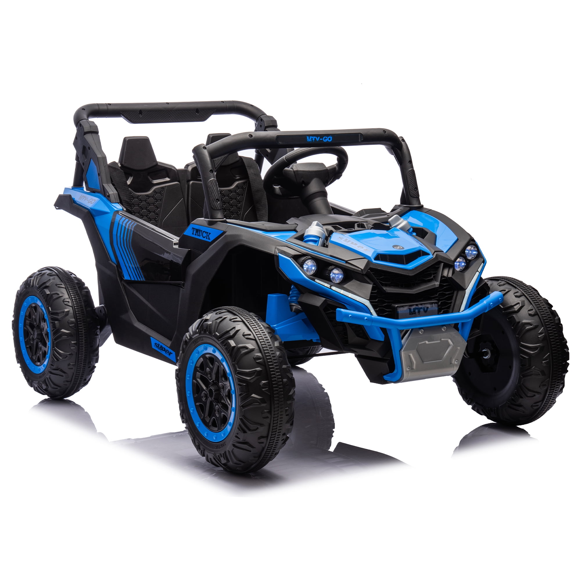 Blue 24V Kids Ride-On UTV with Remote Control and Shock Absorbers
