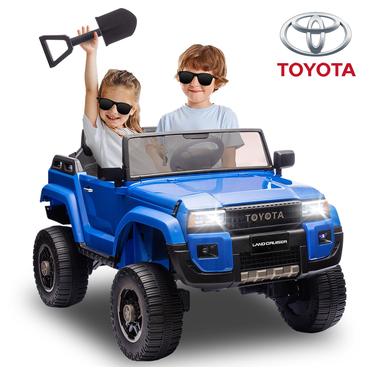 SUSIELADY 24V Kids Ride on Pickup, 2-seater Licensed Toyota LC250, with ...