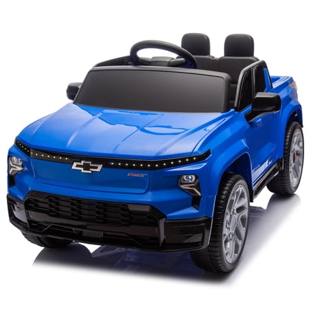 SUSIELADY 24V Licensed Chevrolet Kids Ride-On Car, Kids Electric Cars with Back Storage, LED Lights, Bluetooth, MP3, USB for Boys Girls Aged 2-5 Years, Blue