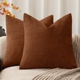thumbnail image 1 of SUSIELADY Pack of 2 Decorative Throw Pillow Covers, 18x18 Inch, Soft Textured Square Cushion Covers with Zipper for Sofa, Couch, Bed, Living Room, Farmhouse, Cozy Accent Pillows, Rust-Orange, 1 of 7