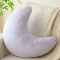 thumbnail image 1 of SUSIELADY Plush Moon Pillow, Soft and Cozy Crescent Moon Shaped Stuffed Cushion for Kids and Adults, Decor Pillow for Bed Couch Sofa Bedroom Living Room, 11.81" x 9.84", Purple, 1 of 7