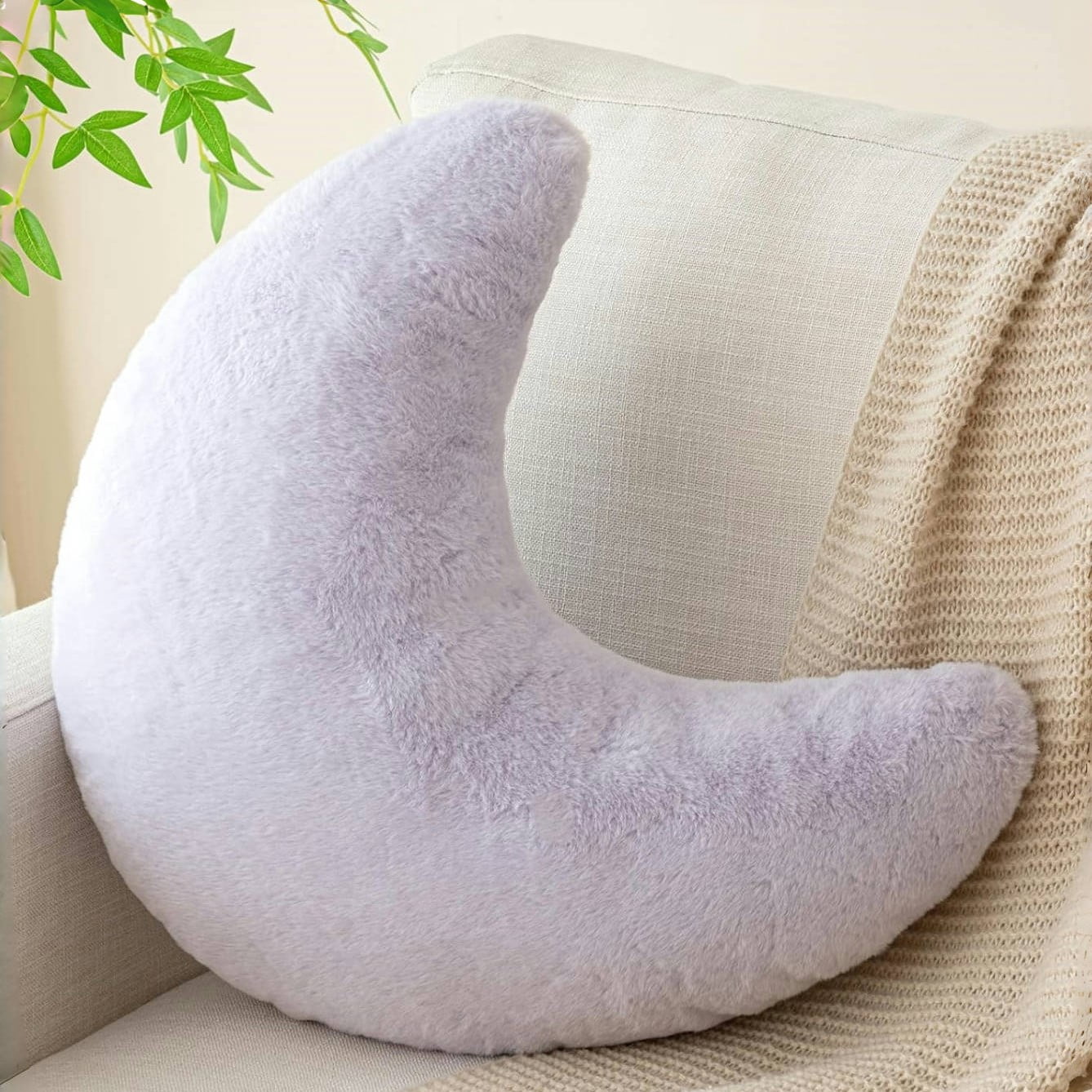 【値下げ】Moon Princess Cushion Compact Set SUSIELADY Plush Moon Pillow, Soft and Cozy Crescent Moon Shaped