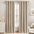 thumbnail image 1 of SUSIELADY Velvet Blackout Curtains, Thermal Insulated Room Darkening Drapes, 2 Panels Grommet Window Curtains for Living Room & Bedroom, 52 x 84 inch, Beige, 1 of 8