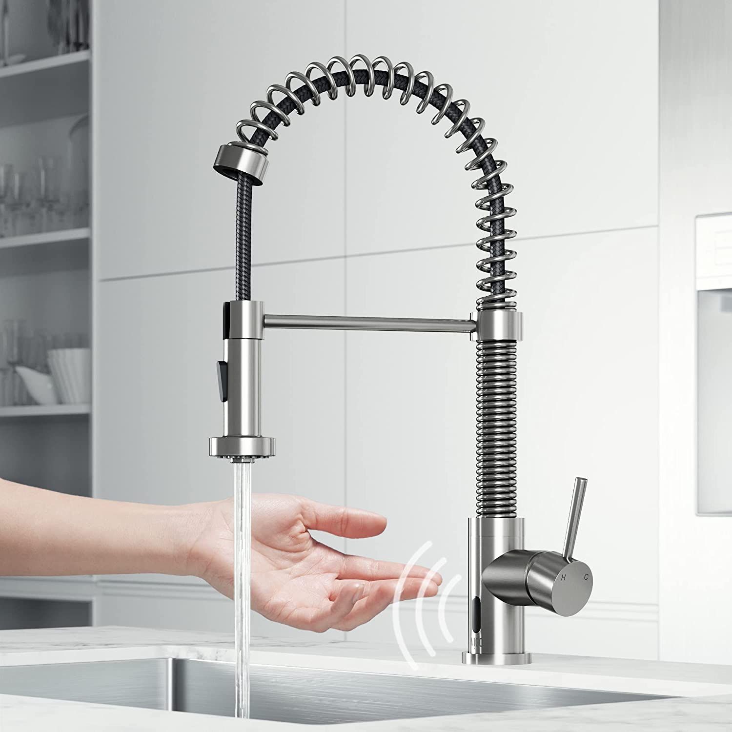 SUSIMOND Edison SingleHandle PullDown Sprayer Kitchen Faucet with