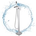 SUSIMOND Freestanding Bathtub Faucet Floor Mounted, High Flow Free
