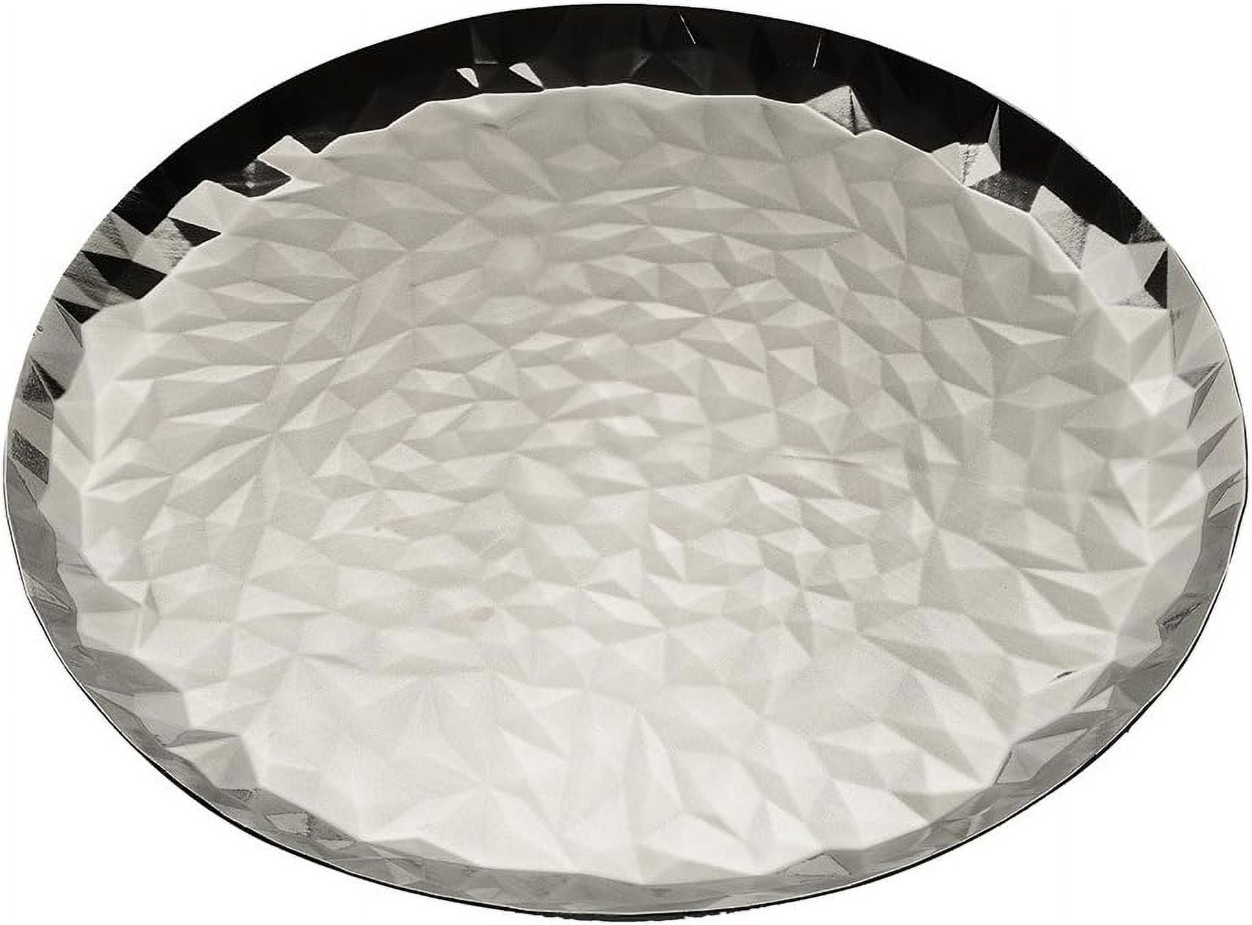 Claudia Raimondo Joy N. 3 Contemporary Round Tray in Mirror-Polished Stainless Steel