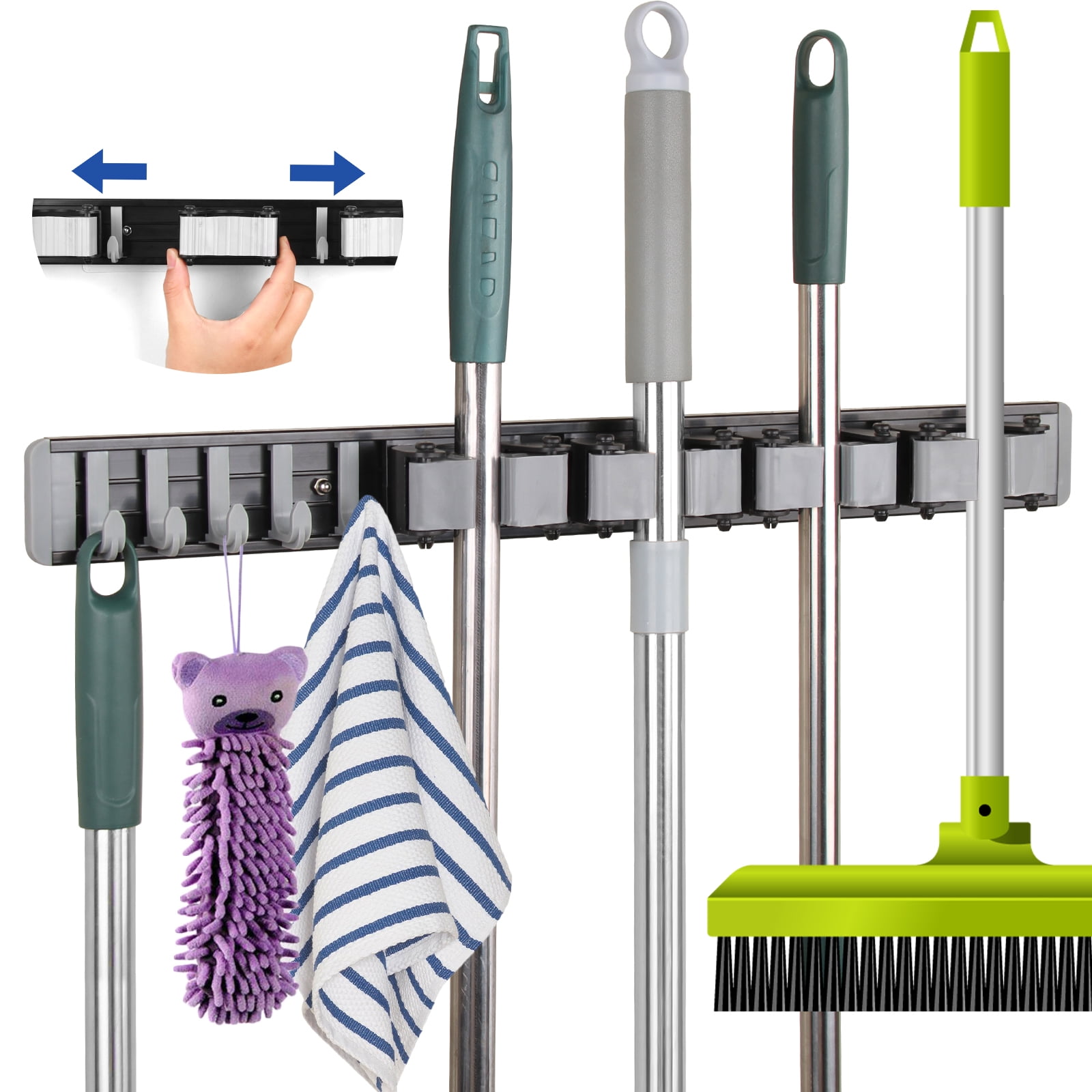 Mop & Broom Holder Wall Mount