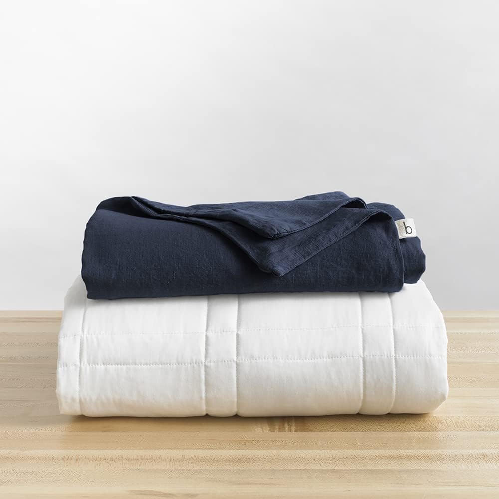 SUSIMOND Soft 20lb Full/Queen Weighted Blanket with Removable Linen