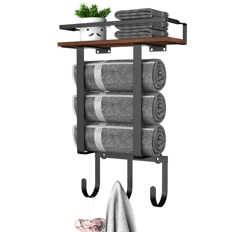 Towel Rack Wall Mounted Bathroom Towel Holder, Towel Storage for Rolle