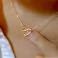 thumbnail image 1 of SUSOLA A Delicate And Stylish S925 Silver Heart-shaped Zirconia Necklace With Infinite Luck 8-character Collarbone Chain Design, A Sense Of Design For Women's Jewelry Gifts., 1 of 9