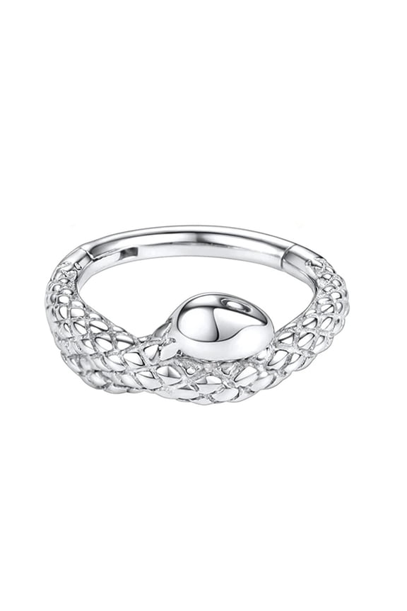 Titanium Micro Cubic Zirconia Hinged Nose Hoop Ring Body Jewelry Unisex