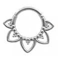 thumbnail image 1 of SUSOLA Titanium Micro Cubic Zirconia Hinged Nose Hoop Ring Body Jewelry Unisex, 1 of 6