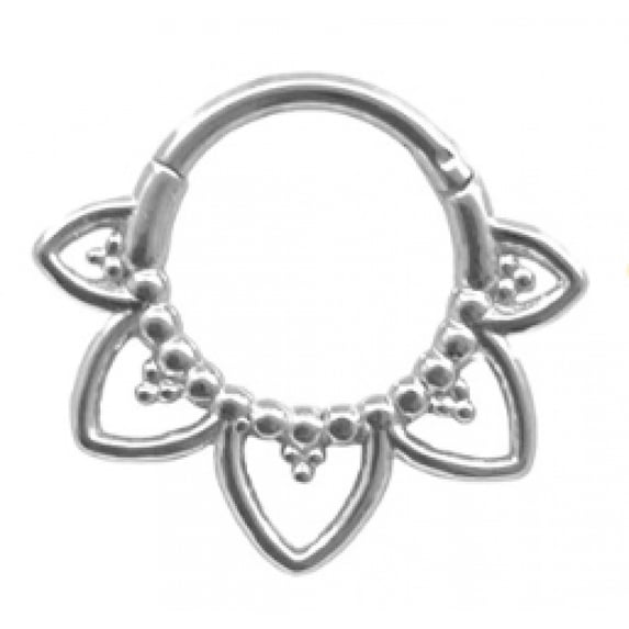 SUSOLA Titanium Micro Cubic Zirconia Hinged Nose Hoop Ring Body Jewelry Unisex