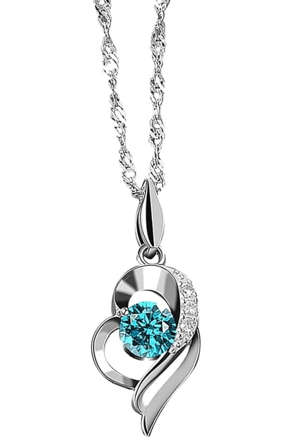 Womens 925 Sterling Silver Cubic Zirconnia Heart Infinity Necklace Love Heart Necklaces for Women Jewerly Birthday Gift for Mom
