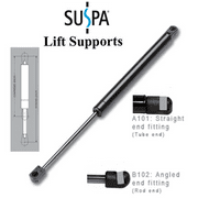 SUSPA  C16-04270 45-LB Limit Gas Spring/Prop/Strut/Shock Lift Support Set of 2