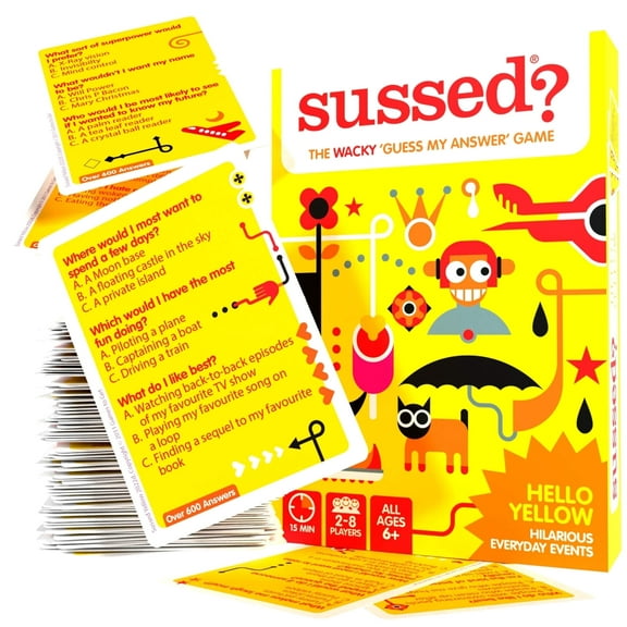 SUSSED The Wacky "What Would You Do?" Card Game, Yellow Pack, 231 Fun Conversation Starters, Stocking Stuffer