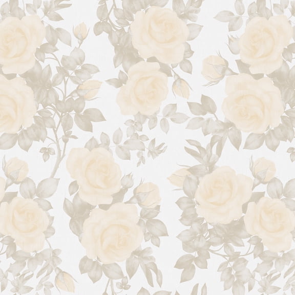 SUSSEXHOME 177.59 Square Feet Vinyl–Kaemplex Removable Wallpaper - Waterproof, Strippable, Light Resistance & Cleanable Wall Paper Roll-Vision Collection-Roses