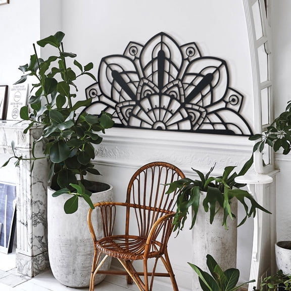 SUSSEXHOME Art Nouveau Headboard Mandala Metal Wall Art – Home Office and Living Room Decoration – Metal Wall Decor, Modern Style (59.1" (L) x 29.9" (W) (150 cm x 76 cm))