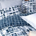 thumbnail image 1 of SUSSEXHOME Blue Creation Cotton Duvet Cover Set, Queen Size Duvet Cover, 1 Duvet Cover, 1 Fitted Sheet and 2 Pillowcases, Iron Safe, Hypoallergenic, Breathable , Machine Washable, Solid Colors, 1 of 7