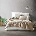 thumbnail image 1 of SUSSEXHOME Dream Cream Cotton Duvet Cover Set Mink, 1 Duvet Cover, 1 Fitted Sheet and 2 Pillowcases, Full Size Cotton Duvet Cover Set, Machine Washable, Iron Safe, Hypoallergenic, Breathable, 1 of 7