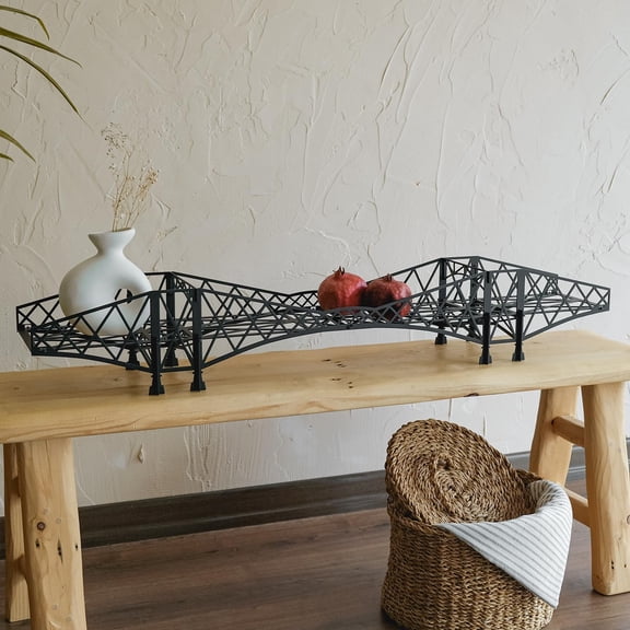 SUSSEXHOME Metal Bridge Shelf, Suitable for Using on Walls and Desks, Wall Mount Hanger for Home or Office (Forth Bridge)