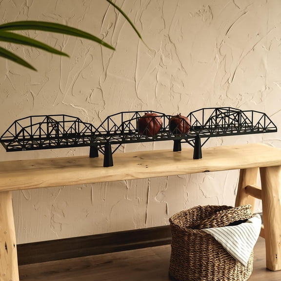 SUSSEXHOME Metal Bridge Shelf, Suitable for Using on Walls and Desks, Wall Mount Hanger for Home or Office (Trenton Bridge)
