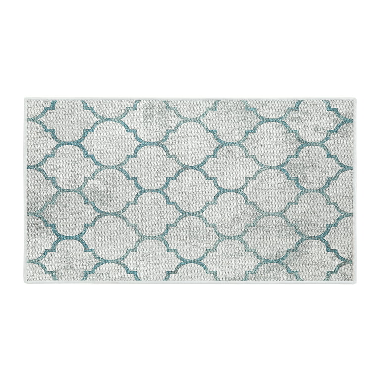 SUSSEXHOME Geometric Turquoise 44 in. x 24 in. and 31.5 in. x 20