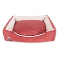 thumbnail image 1 of SUSSEXHOME Pets 19.3 x 14.2 x 7 Inches Washable Dog Bed for Small Dogs - Durable Waterproof Sofa Dog Bed with Sides - (BURGUNDY), 1 of 7