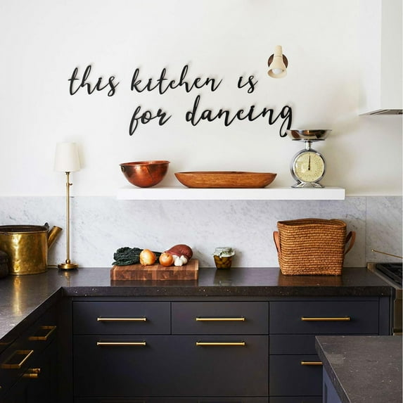 SUSSEXHOME This Kitchen Is For Dancing Metal Wall Art - 5-Piece Fun Kitchen Decor (Total Size 27.56" L x 19.69" W / 70cm x 50cm)