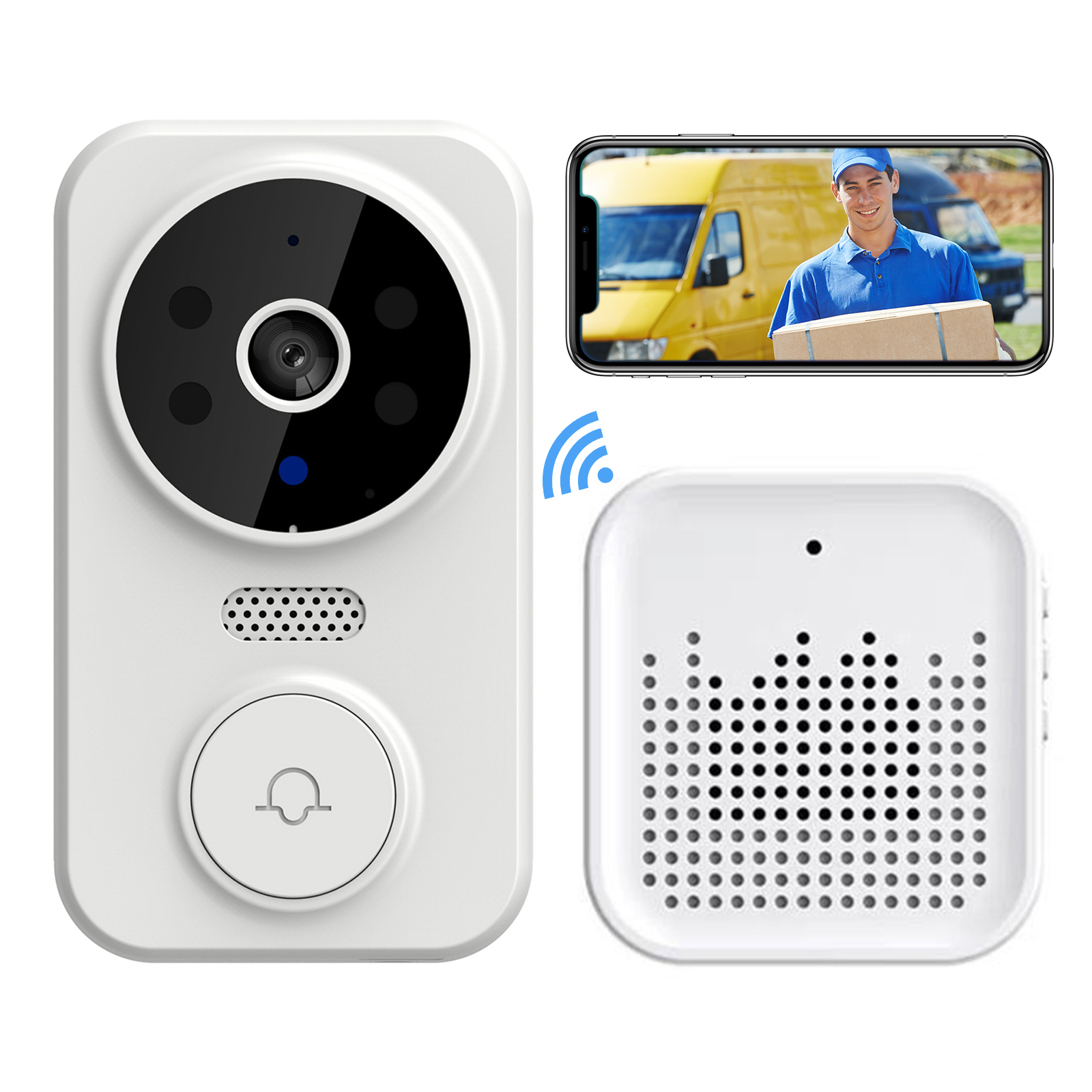 Heath Zenith White Plastic Wireless Door Chime Extender