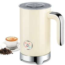 SUSTEAS Electric Milk Frother, 4-in-1 Electric Milk Steamer, 8.0oz/240ml Automatic Milk Foamer & Heater for Coffee, Latte, Cappuccino, Beige