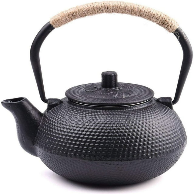 SUSTEAS Japanese Tetsubin Cast Iron Teapot 650ml with Enameled Interior