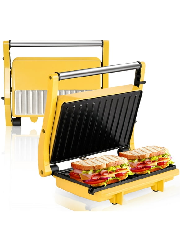 SUSTEAS Panini Press Grill - Sandwich Maker with Non-Stick Cooking Plate, Electric Indoor Grill that Opens 180 Degrees
